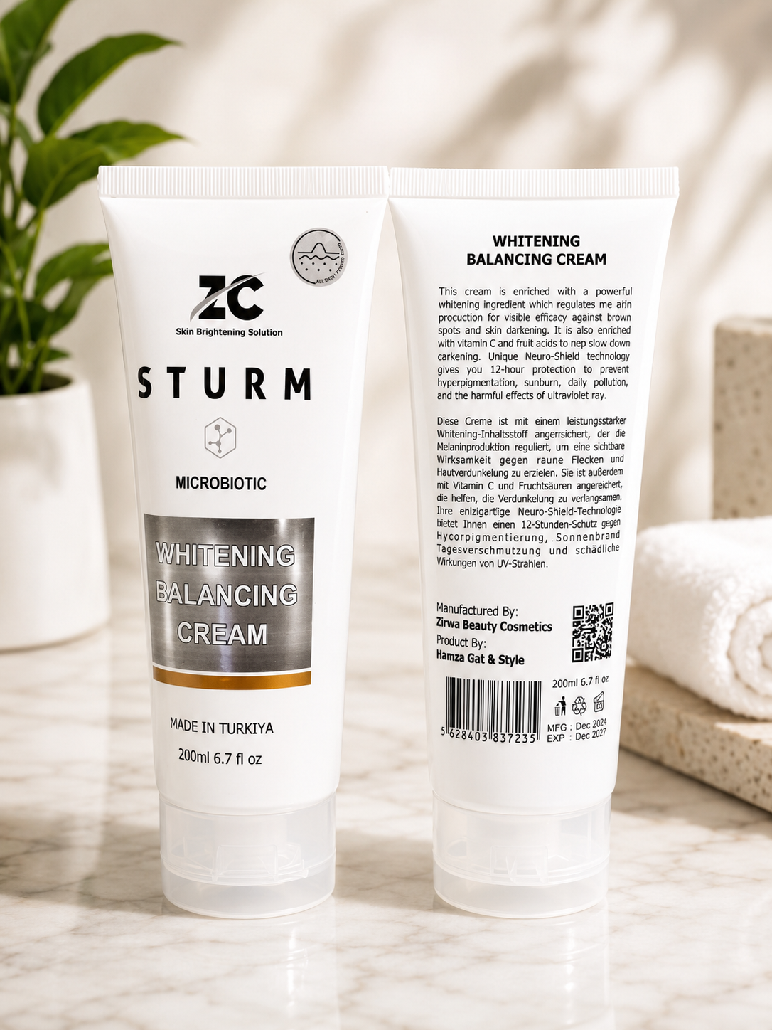 Z Care Sturm Microbiotic Whitening Balancing Cream (200ml)